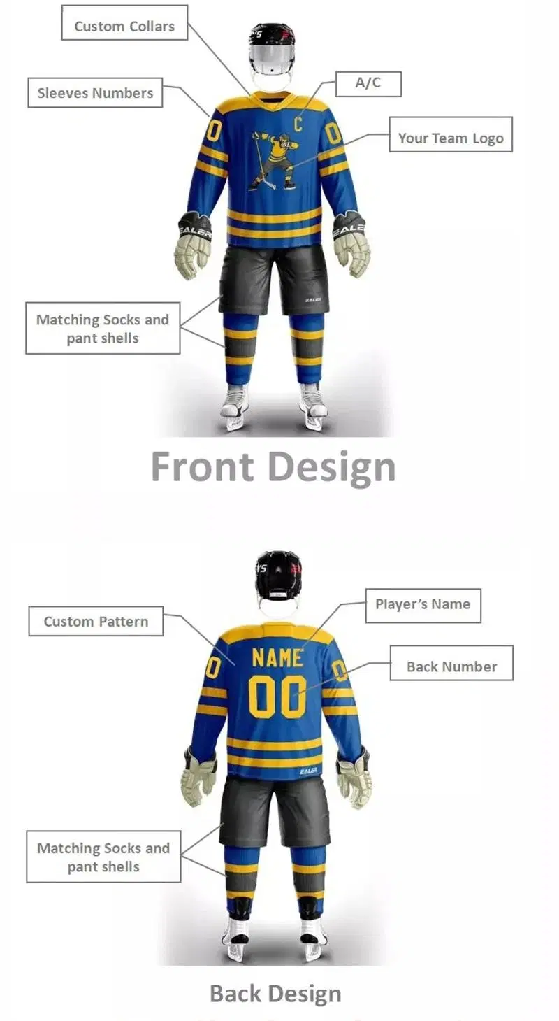 New Style Training Ice Hockey Wear Wholesale Custom Logo Ice Hockey Jerseys High Quality Uniform