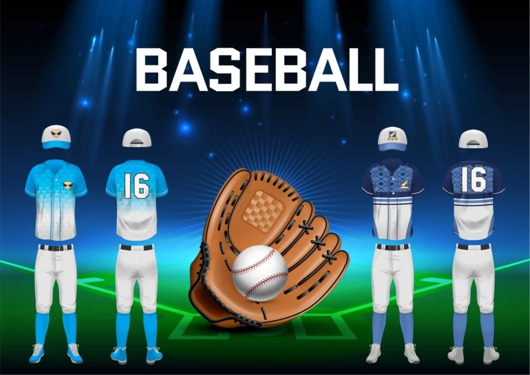 Wholesale Baseball Uniform 100% Polyester Softball Wear Shorts &amp; Tops