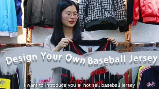 OEM Custom Baseball Jersey Shirt Cotton Sublimation Strip Embroidered Logo Baseball Uniform